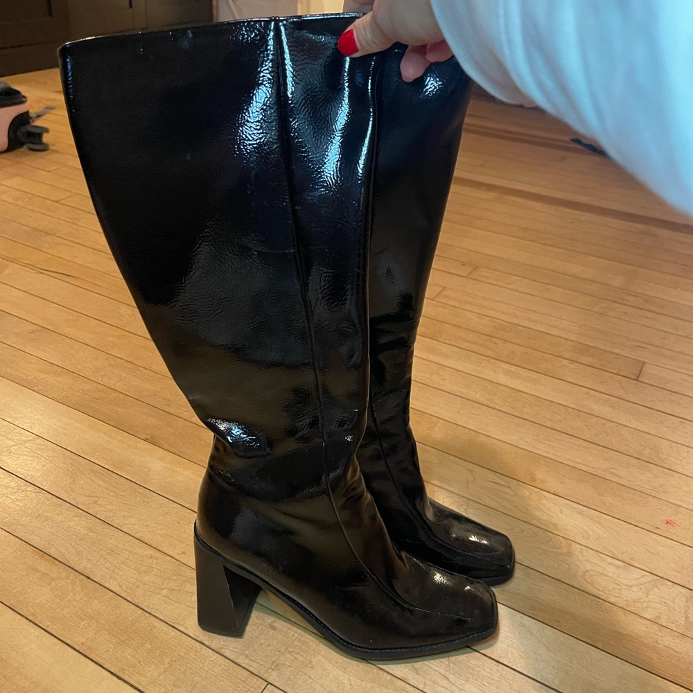 Knee high black boots